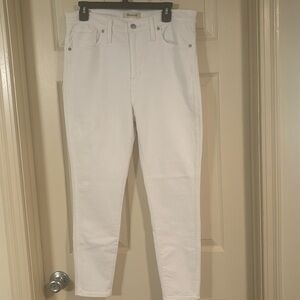 Madewell White High Rise Skinny Crop Jeans Size 32P
